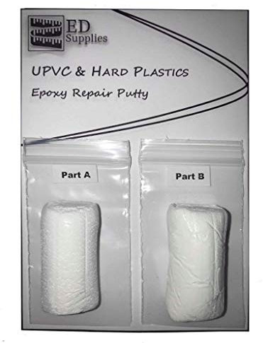 White UPVC, Composite Doors & Hard Plastics. Epoxy Repair Putty. For Chips, Cracks, Mis-Drilled Holes And Similar Damage. 38g
