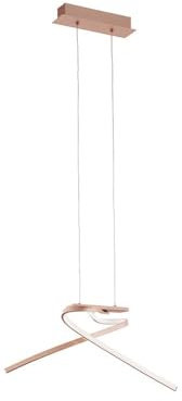 EGLO LED Pendelleuchte Palozza, 2 flammige Hängelampe, Hängeleuchte aus Aluminium und Kunststoff, Esstischlampe, Wohnzimmerlampe hängend in Roségold, Weiß