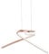 EGLO LED Pendelleuchte Palozza, 2 flammige Hängelampe, Hängeleuchte aus Aluminium und Kunststoff, Esstischlampe, Wohnzimmerlampe hängend in Roségold, Weiß