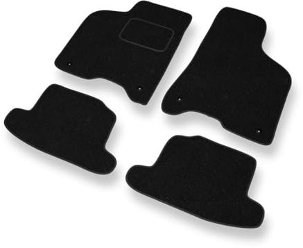 Mossa - Fußmatten Auto kompatibel mit Seat Arosa I, II (1997-2004) - schwarz Automatten Autoteppiche