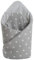 Medi Partners Steckkissen 100% Baumwolle 75x75cm Einschlagdecke Babyhörnchen doppelseitig weich ganzjährig multifunktional antiallergisch Babys (Sternen mit grauen Punkten)