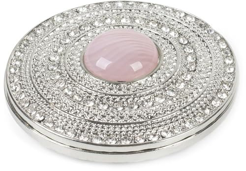 styleBREAKER Damen Magnet Schmuck Brosche rund mit Strass und großer Perle, für Schals, Tücher oder Ponchos, Anhänger 05050082, Farbe:Silber-Grau