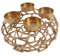 CB Home% Style Adventskranz Kerzenhalter Aluminium Gold Metall Durchmesser 35 cm Weihnachten