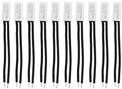10pcs Temperature Control Switch,KSD9700 Thermostat Temperature Control Switch,Normally Open Temperature Switch Thermal Protector Plastic Probe(40℃)