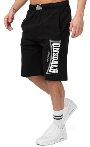 Lonsdale Herren Logo Jam Shorts, Schwarz, 5X-Large