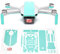 Wrapgrade Skin Sticker Set Kompatibel mit DJI Mini 2 | Akzentfarbe (Mint Blue)