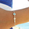 TseenYi – Bracelet œil du mal religieux en or avec croix, bijou porte-bonheur pour femmes et filles