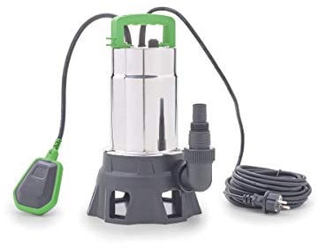 Bomba sumergible AQUANIQUE DWP 15000 (15.000 l/h caudal, granulometría máx. 25 mm, 500 W, 7,5 m Hmax)-bomba de agua turbia para estanques, piscinas infantiles, sótanos inundados, obras, piscinas