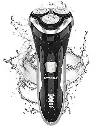 SweetLF Rasierer Herren Elektrischer Rasierapparat mit Nasenhaarglätter Bartschneider Nass- & Trockenrasierer Elektrorasierer IPX7 & LED Energieanzeige