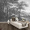 Murals Wall Wallpaper Hand Drawn Black and White Forest Trees: Wallpaper Mural Photo Kids Bedroom Home Poster Decoration - 350X256cm