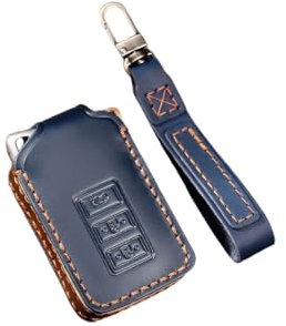 ontto key case fit for Lexus IS ES GS LX NX RC RX GS-F IS-F RC-F IS200 IS250 IS300 NX300h LX570 RX350 RX450h LS460 LX570 Leather Remote Key Fob Cover Keyring Accessories keychain key holder Blue A