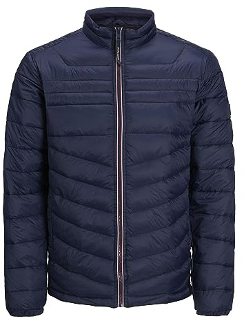 Jack & Jones Men's Jjehero Puffer Collar Noos Jacket, Navy Blazer/Detail:CONTRAST ZIP, XL UK