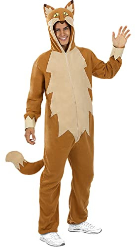 Funidelia | Fuchs Kostüm für Herren und Damen Tiere - Kostüm für Erwachsene & Verkleidung für Partys, Karneval & Halloween - Schwarz