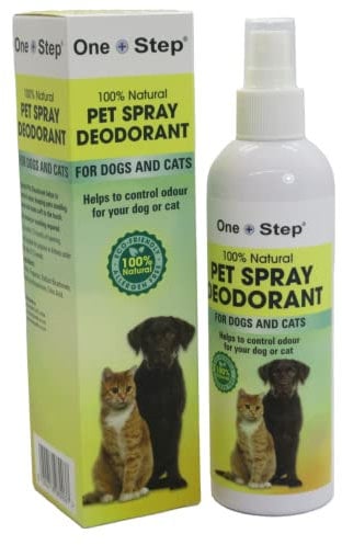 One Step Pet Fragrance Spray for Dogs & Cats, 250ml Deodorant Pump Bottle, 100% Natural, Allergen Free, Eco Friendly, Cologne Perfume