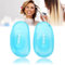 2 Pezzi Paraorecchie In Silicone Per Capelli Riutilizzabili Colorazione Dei Capelli, Paraorecchie Impermeabili Per Tinture Per Capelli Per La Casa Doccia Bagno Salone - Blu Trasparente