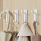 pickpiff Stick on Hooks for Hanging: Extra Srong 6KG (Max), Coat Hook on Door for Towel Coat Hat Key, Heavy Duty, Self Adhesive Hangers Wall Mounted, White 4 Pack