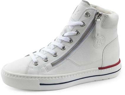 Paul Green Damen, Frauen High-Top Sneaker,schnürschuhe,high top Sneaker,Sneaker-Stiefel,mid Cut,Halbschuhe,straßenschuhe,Weiß (JA),39 EU / 6 UK