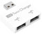 2.0 USB Hub Adapter 2 Ports, Klein USB Splitter Stecker auf 2 Buchse Adapter Tragbarer Datenhub, für Laptops Desktops USB Flash Laufwerke Synchronisierung des Datenladens (Weiß)