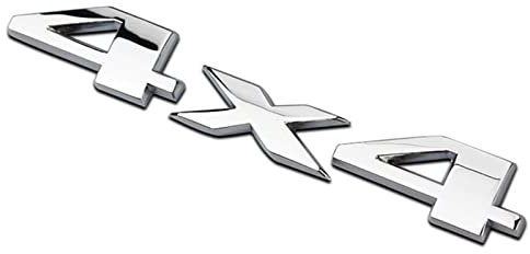 LAZIRO 3D-Metall-Auto-Kofferraum-Abzeichen-Aufkleber, Passend for Jeep 4 X 4, Begrenzte Buchstaben, Passend for Emblem-Logo, Grand Cherokee Overland Compass, Wrangler-Zubehör(4x4 Black)