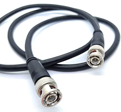 DRUT 1m BNC to BNC Cable Lead, Coaxial RG59/RG59U 75ohm for CCTV Video Camera, Male to Male Plugs 3.3ft