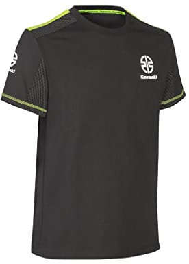 Kawasaki T-shirt de sport, Noir/vert, L
