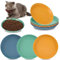 KALIONE 6 Pcs Cat Food Dish Shallow Cat Wet Food Flat Cat Bowls Whisker Fatigue Free Cat Food Bowls Cat Dishes for Food and Water Wide Cat Plate for Kittens and Short Legged Cat
