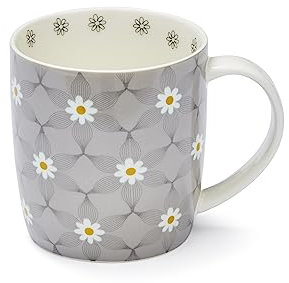 Cooksmart British Designed Barrel Coffee Mug | Ceramic Coffee Mugs for Home or Work | Large Mugs for Hot Drinks | Tea and Coffee Cups - Live Simply