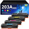 RUDGUZ 203A Toner Kompatibel für HP 203X CF540X CF540A Color Laserjet Pro M254dw M254nw M281fdw M281fdn M280nw M281cdw M254dn (Schwarz, Cyan, Gelb, Magenta, 4er-Pack)