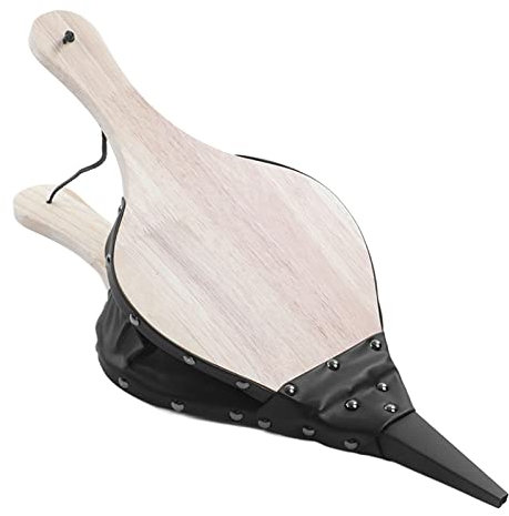 Alvinlite Kaminbalg Für Den Innenbereich, 48,3 X 20,1 cm, Holz-Feuergebläse, Großes Holzofen-Luftgebläse, Gussdüse, Hitzebeständiges Leder, Brauner Luftbalg, Handbalg Für Camping, Grillen Im Freien