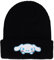 Roffatide Anime Cinnamoroll Cute Beanie Hat Kawaii Big Ear Dog Lolita JK Caps Winter Knit Hat for Boys Girls Embroidered Beanie Cap Black（White）