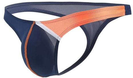 Maiclaice Homme Soie Glacée Tanga Taille Basse Bikini Slip sous-vêtement