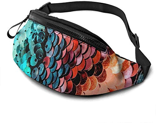Bauchtasche mit abstrakten Pailletten, für Damen und Herren, lässige Gürteltasche, Crossbody-Bauchtasche mit verstellbarem Riemen für Outdoor, Laufen, Wandern, Abstrakte Pailletten-Form,