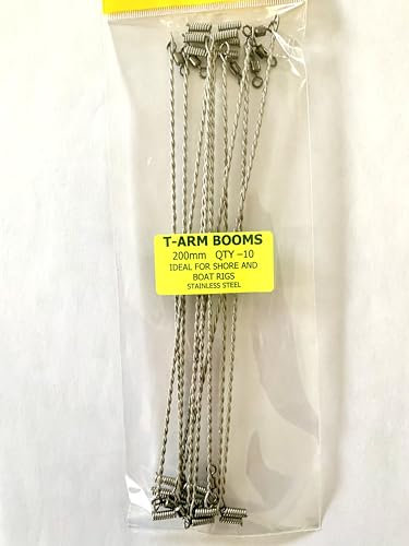 STAINLESS STEEL T ARM TWISTED WIRE SKELTOR STYLE PATERNOSTER BOOMS - 20cm 8” - Picture 1 of 2 STAINLESS STEEL T ARM TWISTED WIRE SKELTOR STYLE PATERNOSTER BOOMS - 20cm 8”