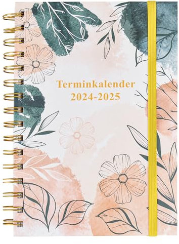 kalender 2024 2025 Terminplaner Planer 2024 und 2025 A5 Wochenplaner,Studienplaner 2024/2025 Aug'3-Jul'29,Agenda,Schulplaner Schulkalender mit Tasche
