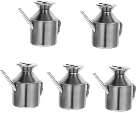 Cabilock 5St Ölkanne edelstahlbehälter edelstahlkanne Soßentopf Container Küchenbehälter Multifunktions-Ölbehälter Hohe Kapazität Spender Öllagertank Mehrzwecktopf Tanker Rostfreier Stahl