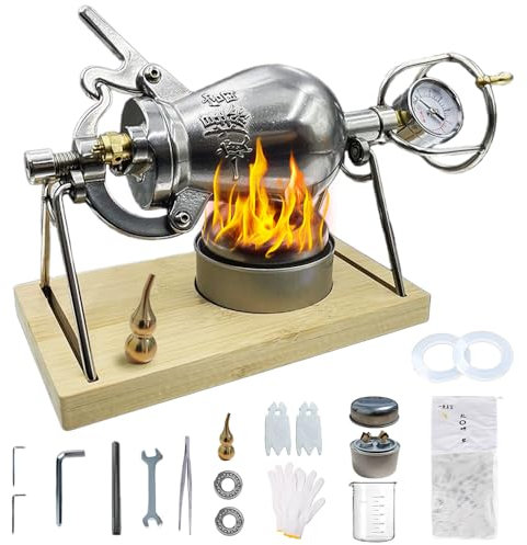 260ml Chinese Popcorn Machine, Hand Chinese Popcorn Maker, Chinese Popcorn Cannon with Safety Valve, Mini Popcorn Machine, Stainless Steel Popcorn Popper for Family Gathering Party Fun