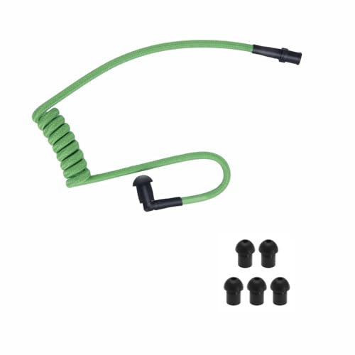 stdgove Radio Earpiece Accessories Acoustic Coil Tube Kinitted Fabric Nylon Moisture-Resistant Replacement with Ear Piece Tips (Green)