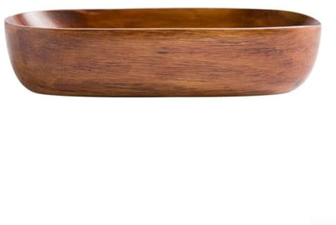 Plateau de service en bois, plateau de service multifonctionnel, assiette ovale en bois massif, plats à fruits, soucoupe, plateau à thé, dessert, vaisselle