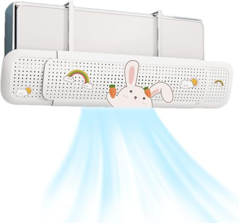 Muuzebsy Deflector de aire acondicionado, deflector de aire acondicionado, protector de para aire acondicionado, deflector retráctil de aire frío, deflector de ventilación para unidad de pared