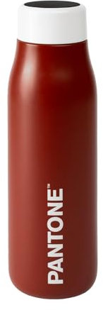 PANTONE™ – Botella térmica de 500 ml de acero inoxidable con pantalla táctil para comprobar la temperatura, botella térmica 24 h fría y 12 h caliente hermética mate válida como botella de gimnasio,