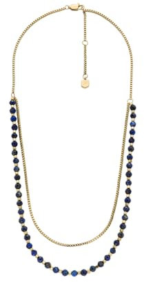 Fossil Damen-Edelstahl oder Sterlingsilber-Halskette mit Karabinerverschluss, Koala Grau