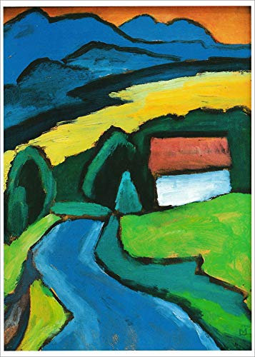 Kunstkarte Gabriele Münter See am Abend