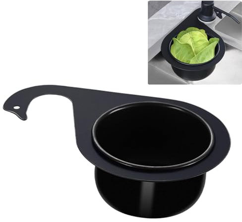 WJWINER Siebkorb Spüle Edelstahl, Multifunctional Drain Basket, Abflusskorb Küchenspüle, Drain Basket, Siebkorb aus Edelstahl in Schwanenform, for Filter Kitchen Waste and Wash Vegetables Fruits