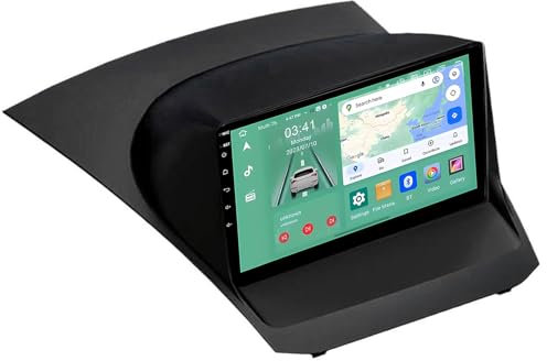 9 inch 2 Din CarPlay Car Stereo Android 14 Touch Screen Car Stereo for Ford Fiesta Mk 6 2008-2019 with Bluetooth CarPlay AHD Backup Camera GPS Navigation Steering Wheel Controls(A2 2G+32G)