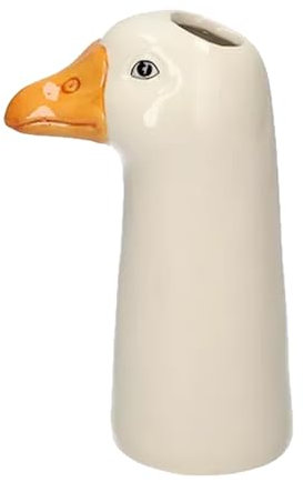 itsisa Deko Vase Gans Weiss H:20 cm aus Keramik - Vasen, Tiervase, Dekoration, Keramikvase, moderner Deko Stil