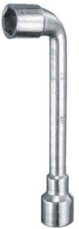 sourcing map L Shaped Angled Hex Socket Wrench 20mm 45# Steel Double Ended Metric 6 Point Tubular Socket Spanner for General Repairing, Pipeline, Bicycle Car Maintenance