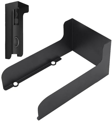 Doorbell Rain Cover - Rain Cover for Ring Doorbell | Waterproof Anti-Glare Rain Cover | Doorbell Rain Cover Hood | Windproof Steel Doorbell Cover | Black Doorbell Protector for Visual Doorbell