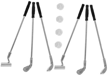 UPKOCH 1satz Miniatur Golfspiel Set Mini Golf Schläger Bälle Realistische Nachbildung Für Puppenhaus Dioramen Langlebige Vielseitig Einsetzbar Für Sammler Und Hobbyisten