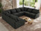 MKS MEBLE Sofa U-Form, Wohnlandschaft, Couch, Ecksofa, Couchgranitur, Polsterecke, Big Sofa XXL, Polstergarnitur - Verso U 8M - Dunkelgrau Velvet