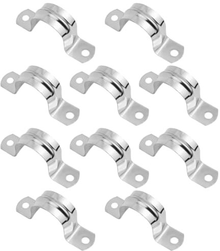 10 Stück U-Rohrschellen, Ø 150mm Edelstahl Sattelklemme Befestigungsschelle, U-Typ Rohrklemme für Wasserrohre Kabelrohr Befestigung